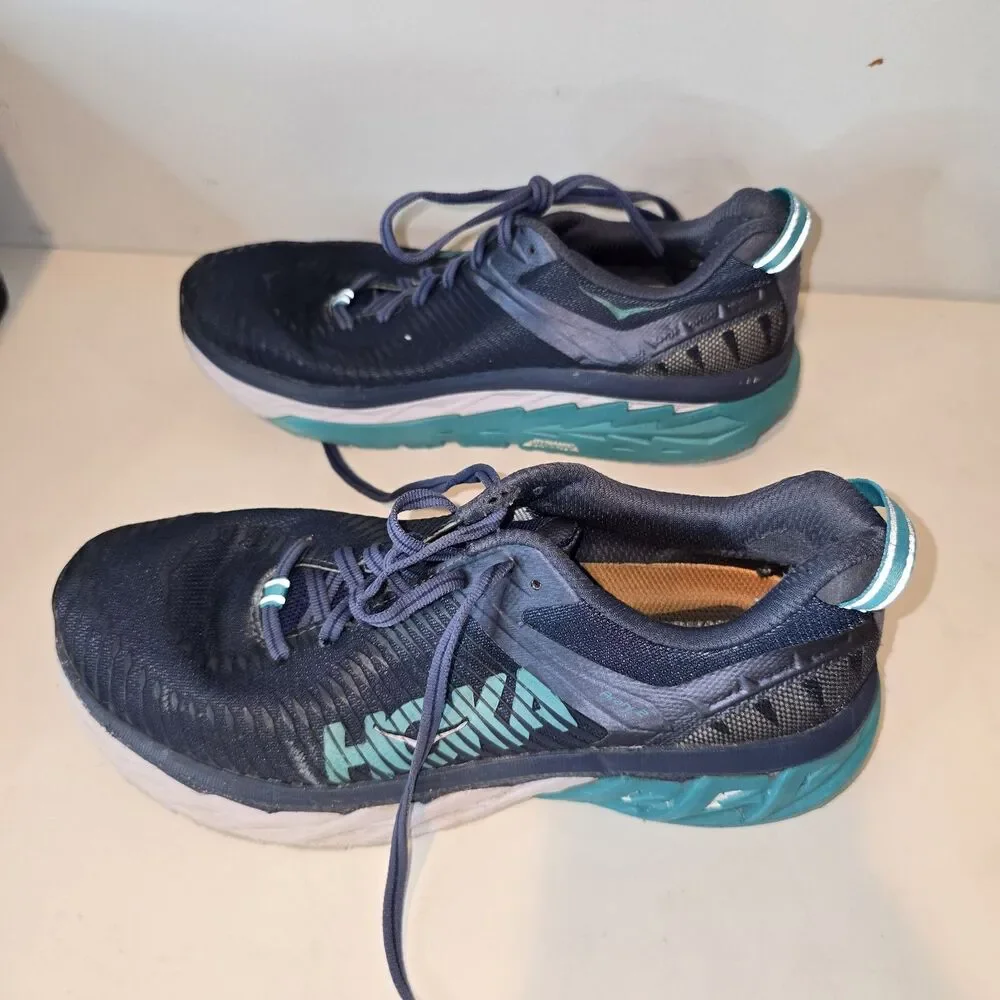 Hoka One One Arahi 2 Athletic Running Shoes Blue Womens Size 8.5